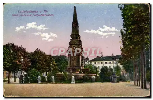 Cartes postales Ludwiigshafen Marktplats mil Lultpodbrunnen