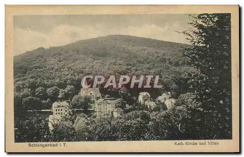 Cartes postales Schlagenbad kath Kirche und Villen