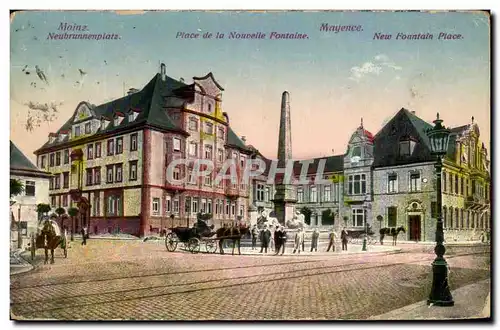 Cartes postales Mainz Neubrunnenplatz Place de la Nouvelle Fontaine