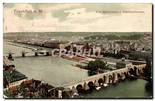 Cartes postales Frankfurt a m Aite Mainbrucke u Sachsenhausen