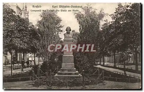 Cartes postales Krefeld Karl Wilhelm Denkmal Compositeur Musique