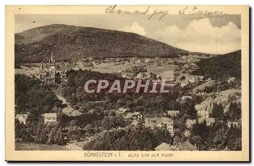 Cartes postales Konigstein Blick Von Dlr Ruine