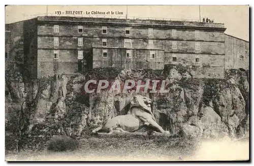 Cartes postales Belfort Le Chateau et le Lion