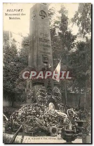 Cartes postales Belfort Monument des Mobiles Militaria