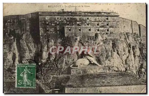 Cartes postales Belfort Le Chateau et le Lion