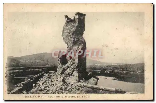 Cartes postales Belfort Tour de la Miotte en 1870