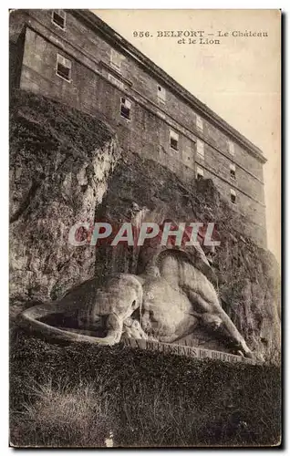 Cartes postales Belfort Le Chateau et le Lion