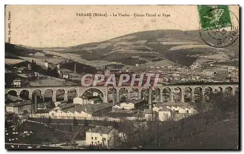 Cartes postales Tarare Le Viaduc Usines Thivel et Faye