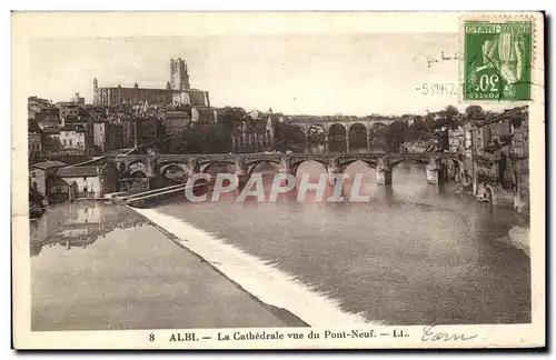 Cartes postales Albi La Cathedrale vue du Pont Neuf
