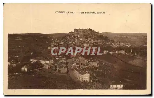 Cartes postales Cordes (Tarn) Vue Generale Cote Est