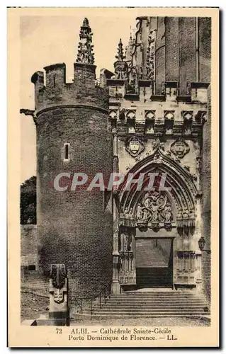 Cartes postales Albi Cathedrale Sainte Cecile Porte Dominique de Florence