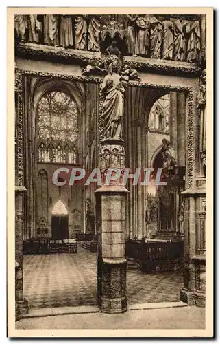 Cartes postales Cathedrale d'Amiens Le Transept Vu du portail de la vierge Doree
