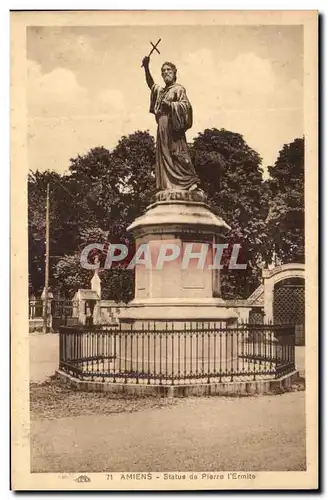 Cartes postales Amiens Statue de pierre l'Ermite