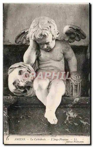 Cartes postales Amiens La Cathedrale l'Ange pleureur