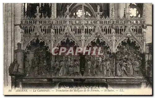 Ansichtskarte AK Amiens La Cathedrale Translation des Reliques de St Firmin St Salve