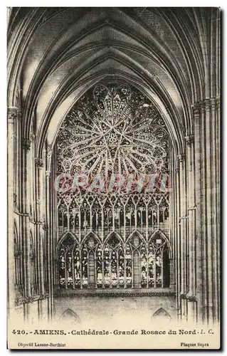 Ansichtskarte AK Amiens Cathedrale Grande rosace du nord