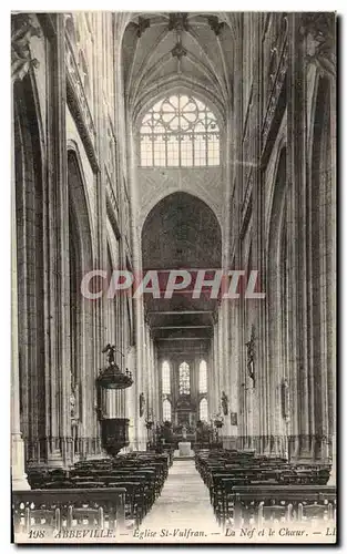 Cartes postales Abbeville eglise St Vulfram La Nef et le Choeur