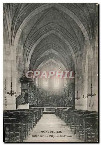Cartes postales Montdidier Interieur de l'Eglise St Pierre