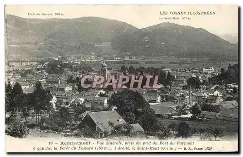 Cartes postales Les Vosges illustrees Remiremont Vue Generale Prise du Pied du Fort du Parmont