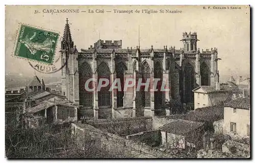 Cartes postales Carcassonne La Cite Transept de l'Eglise St Nazaire