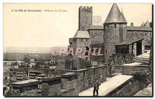 Cartes postales La Cite de Carcassonne Defenses du Chateau