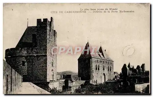 Ansichtskarte AK Cite de Carcassonne Defense de la Porte Narbonnaise