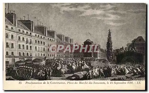 Ansichtskarte AK Proclamation de la Constitution Place du Marche des innocents 14 septembre 1791