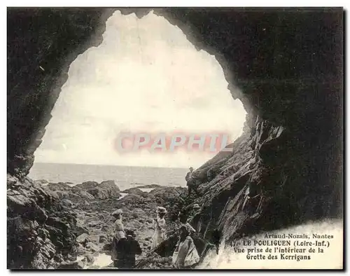 Cartes postales Le Pouliguen Vue Prise de I&#39Interieur de la Grotte des Korrigans