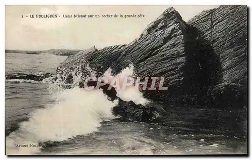 Cartes postales Le Pouliguen Lame Brisant Sur Un Rocher de la Grande Cote