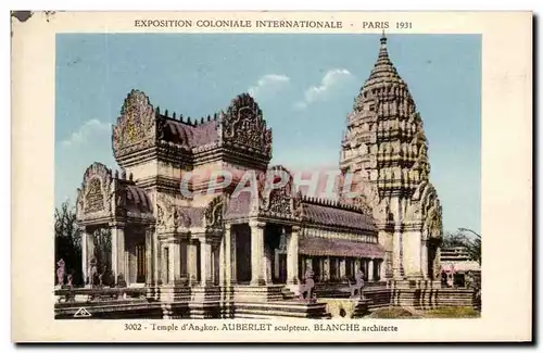 Cartes postales Paris 1931 Exposition coloniale internationale Temple D&#39angkor