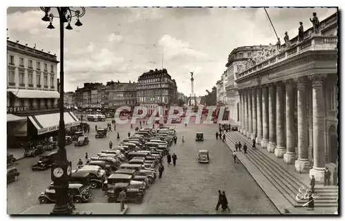 Cartes postales Bordeaux Le Grand Theatre Et Place De La Comedie