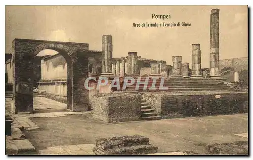 Ansichtskarte AK Pompei Arco di Triento e Tempio di Giove