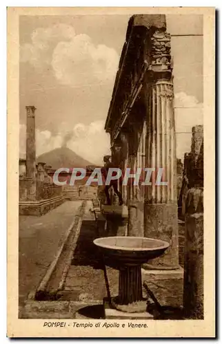 Ansichtskarte AK Pompei Tempio di Apollo e Venere