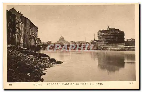 Cartes postales Rome Tombeau D'Adrien dit Fort St Ange