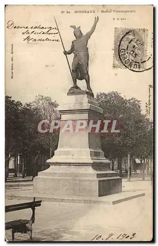 Ansichtskarte AK Bordeaux Statue Vercingetorix