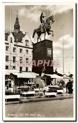 Cartes postales Stockholm Karl XIV Johans staty