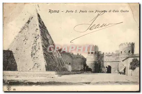 Ansichtskarte AK Roma Porta paolo can piramide di caio cestio