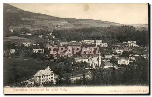 Cartes postales Johannisbad Bohmen mit der kathol kirche