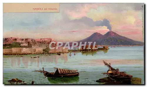 Ansichtskarte AK Napoli col Vesuvio Volcan