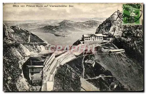 Cartes postales Blick von Pilatus Kulm auf Vierwaldstatter See Suisse