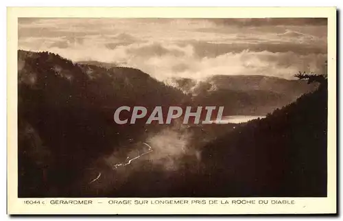 Cartes postales Gerardmer Orage Sur Longemer Pris De La Roche Du Diable