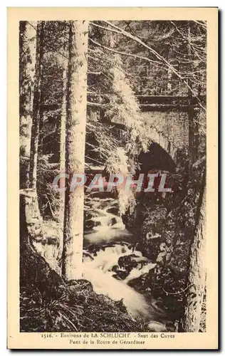 Ansichtskarte AK Environs de La Schlucht Saut des Cuves Pont de la Route de Gerardmer