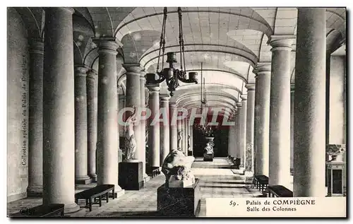 Cartes postales Palais de Compiegne Salle des Colonnes