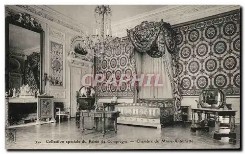 Ansichtskarte AK Palais de Compiegne Chambre de Marie Antoinette