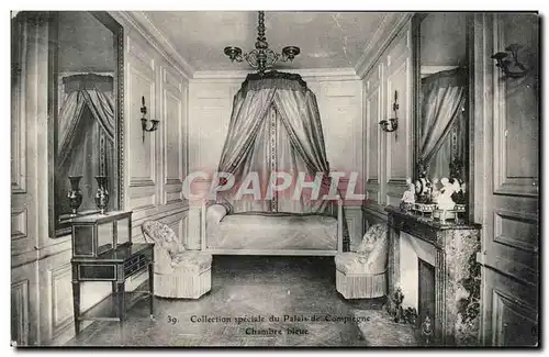 Ansichtskarte AK Palais de Compiegne Chambre bleue