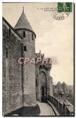 Cartes postales La Cite de Carcassonne Defenses du chateau