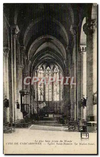 Ansichtskarte AK Cite De Carcassonne Eglise Saint Nazaire Le Maitre Autel