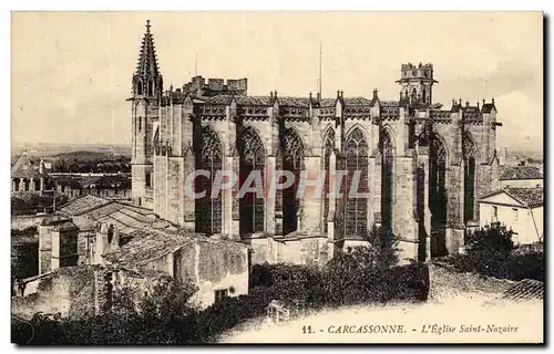 Cartes postales Carcassonne L'Eglise Saint Nazaire