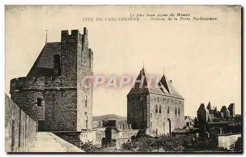 Ansichtskarte AK Cite De Carcassonne Defense de la porte Narbonnaise