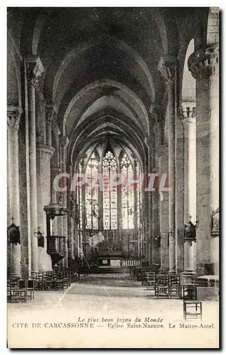 Ansichtskarte AK Cite De Carcassonne Eglise Saint Nazaire Le Maitre Autel